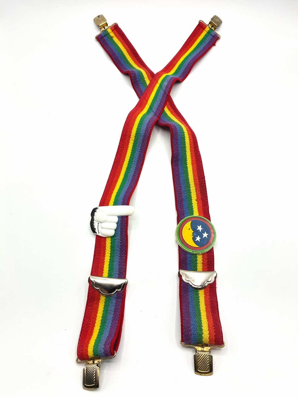 Vintage 1979 Mork & Mindy Rainbow Suspenders Child Size 21”